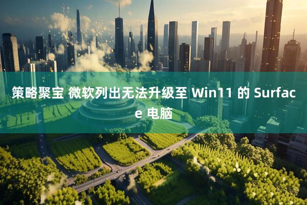 策略聚宝 微软列出无法升级至 Win11 的 Surface 电脑