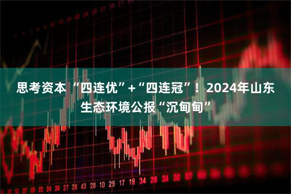 思考资本 “四连优”+“四连冠”！2024年山东生态环境公报“沉甸甸”