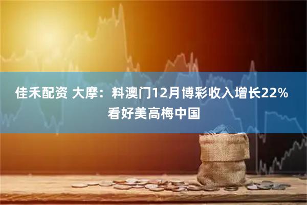 佳禾配资 大摩：料澳门12月博彩收入增长22% 看好美高梅中国