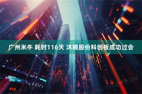广州米牛 耗时116天 沐曦股份科创板成功过会