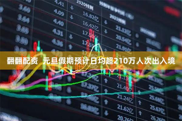 翻翻配资  元旦假期预计日均超210万人次出入境