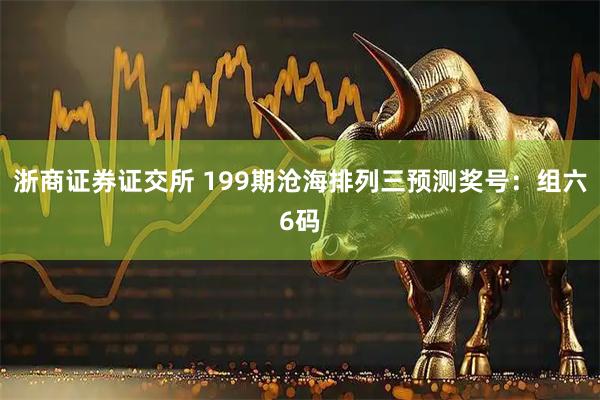 浙商证券证交所 199期沧海排列三预测奖号：组六6码