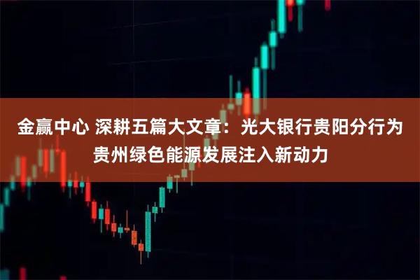 金赢中心 深耕五篇大文章:光大银行贵阳分行为贵州绿色能源发展注入新动力